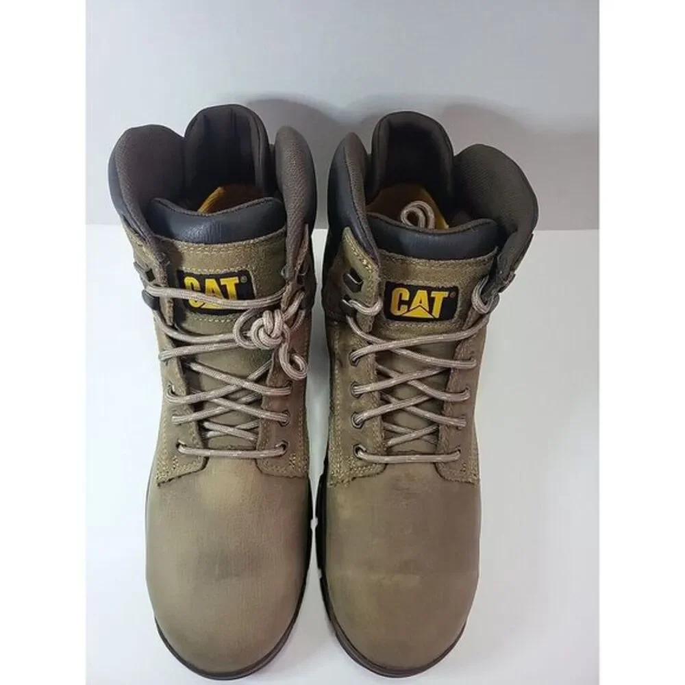 CAT Caterpillar‎ P91268 Men's Sz 14 Mobilize Alloy Toe Fossil Leather Work Boots